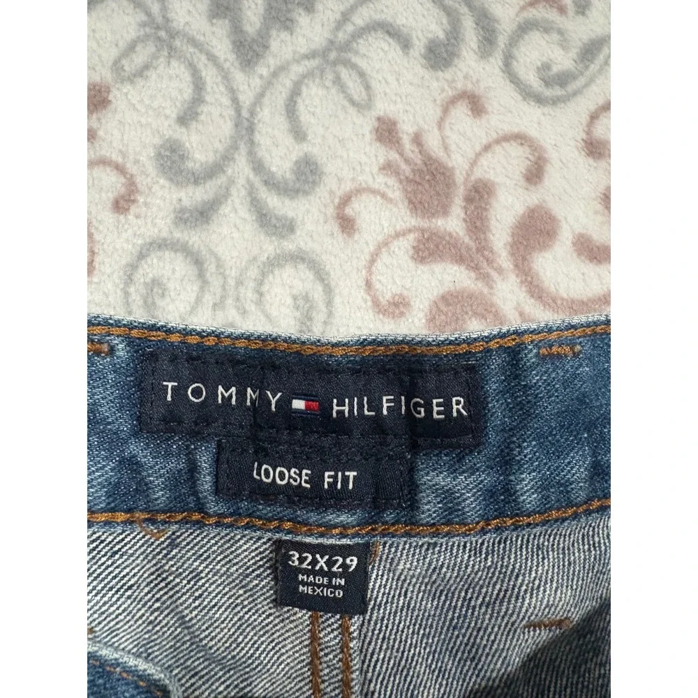 Tommy Hilfiger Loose Fit Jeans Mens 32x29 Medium Wash Blue Denim 100% Cotton